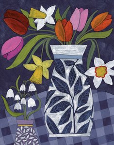 Farvestrålende forårsblomster