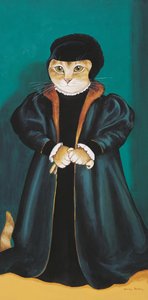Illustration fra Cats Galore! Et kompendium over kultiverede katte (udg. 2015) af Susan Herbert