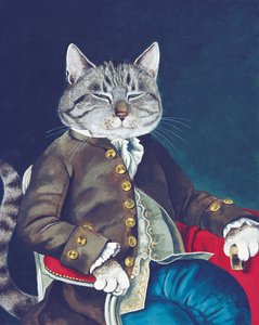 Illustration fra Cats Galore! Et kompendium over kultiverede katte (udg. 2015) af Susan Herbert