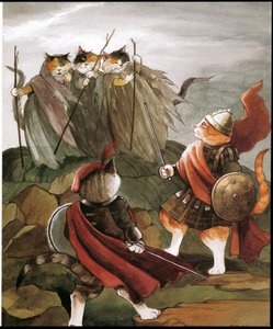 Illustration fra Shakespeare Cats (udgivet 1996) af Susan Herbert