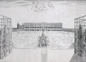 Hampton Court South Front, ca. 1830 af Sutton Nicholls