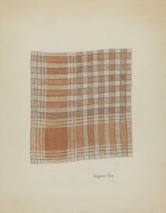 Vævet serviet, ca. 1937.