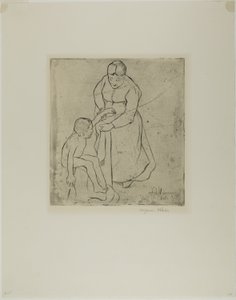 Bedstemor og barn af Suzanne Valadon