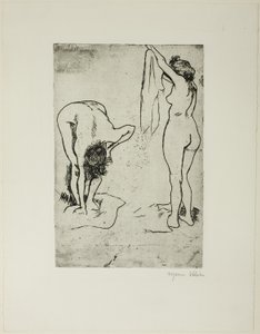 To kvinder, der tørrer sig af Suzanne Valadon