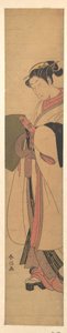 Ein Mädchen als Komuso af Suzuki Harunobu
