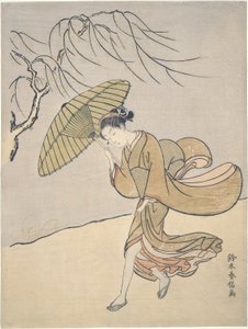 En blæsende dag om sommeren af Suzuki Harunobu