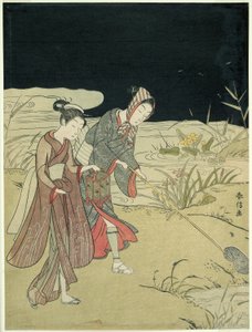 At fange ildfluer af Suzuki Harunobu