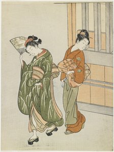 Rydder brisen fra en blæser efter 1766 af Suzuki Harunobu