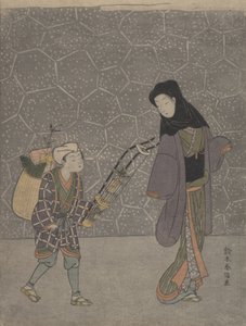 Dæmonknusende bue, ca. 1765., ca. 1765. af Suzuki Harunobu