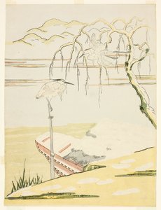 Egrets i sneen af Suzuki Harunobu