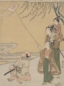 Drageflyvning, ca. 1766., ca. 1766. af Suzuki Harunobu