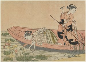 Mitat af Zhou Maoshu, efter 1765 (træbloktryk i farver) af Suzuki Harunobu