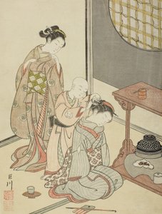 Natregn fra testanden af Suzuki Harunobu