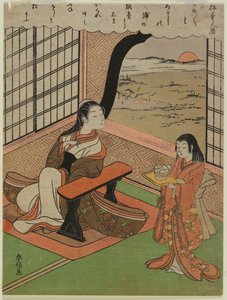Digt af Kakinomoto Hitomaro af Suzuki Harunobu