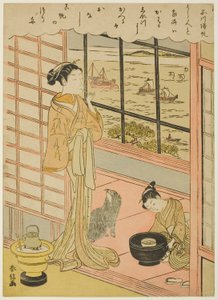 Row r people g igen ls på Shinagawa (normen for Shinagawa), fra seriens ``British ght fascio be views of edo (Furyu Eight Views of Edo)