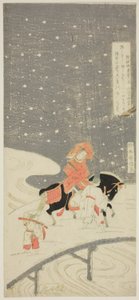 Sano Crossing ved Miwagasaki af Suzuki Harunobu