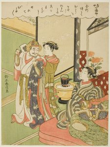 Tamonten, fra serien "The Seven Gods of Good Luck in Modern Life (Tosei Shichi Fukujin)" af Suzuki Harunobu
