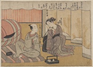 Kunsten at føre en samtale af Suzuki Harunobu