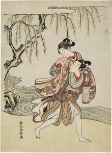 The Elopement (parodi på Akutagawa-episoden fra "Tales of Ise") af Suzuki Harunobu