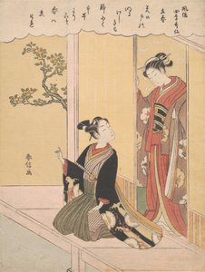 The First Day of Spring Risshun, fra serien Fashionable Poetic Immortals of the..., ca. 1768. af Suzuki Harunobu