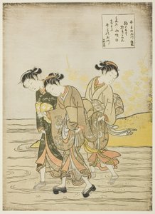 The Jewel River at Ide (Ide no Tamagawa), fra en unavngiven serie af Six Jewel Rivers af Suzuki Harunobu