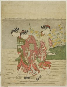 The Jewel River at Ide, fra en unavngiven serie af Six Jewel Rivers af Suzuki Harunobu