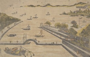 Se w Af Fukagawa, Edo, eller. 1764. , myg. 1764. af Suzuki Harunobu