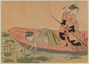 Visuel parodi på Zhou Maoshu (senere udgave) af Suzuki Harunobu