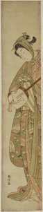 Kvinde, der spiller Shamisen af Suzuki Harunobu