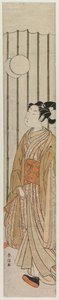 Ung mand spiller fodbold af Suzuki Harunobu