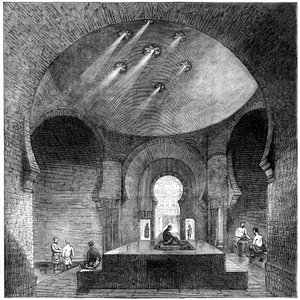 Et tyrkisk bad i Jermyn Street, London, 1891.