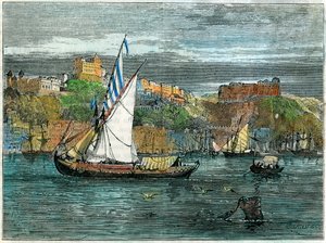 Udsigt over Porto, Portugal, c1880