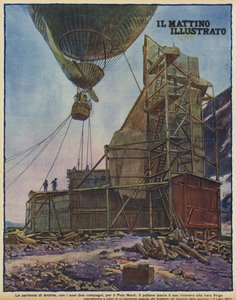 Den svenske opdagelsesrejsende Salomon August Andrees ballon er på vej fra Svalbard på sin flugt til Nordpolen