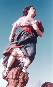 Galionsfigur fra ukendt sejlskib, midten af 1700-tallet (malet træ)