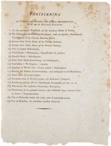 Liste over illustrationer fra Klinckowstroms Atlas of the United States, 1824 (print) af Swedish School