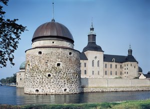 Udsigt over Vadstena Slot, bygget i 1545