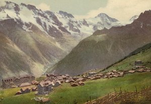 Berner Oberland: Murren, total visning (farvet foto) af Swiss Photographer