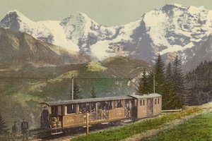 Berner Oberland: Murrenbahn (farvet foto) af Swiss Photographer