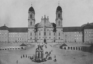 Einsiedeln, Facade du Couvent (s/h foto) af Swiss Photographer