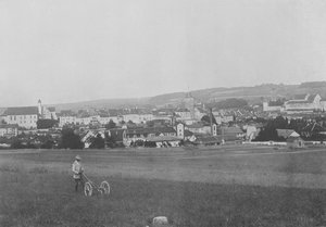 Porrentruy, generel visning (s/h foto) af Swiss Photographer