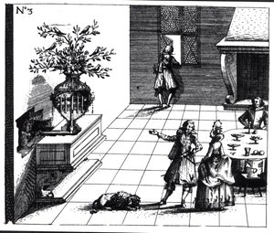 Fuglesang musiktræ, udgivet c.1670 af Swiss School