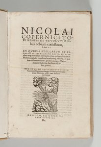 De himmelske verdeners revolutioner af Nicolaus Copernicus (1473-1543) med De libris revolutionum Nicolai Copernici Narratio prima af Georg Johann Rheticus (1514-74), Basel: Heinrich Petri af Swiss School