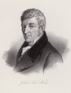 Gottlieb Jakob Kuhn, schweizisk folklorist og digter (stik) af Swiss School