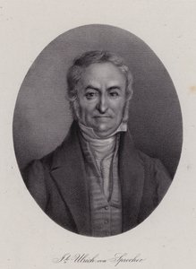 Jakob Ulrich Sprecher von Bernegg, schweizisk politiker (gravering) af Swiss School