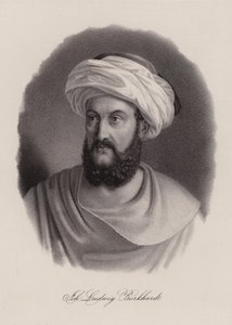 Johann Ludwig Burckhardt, schweizisk rejsende og geograf (gravering) af Swiss School
