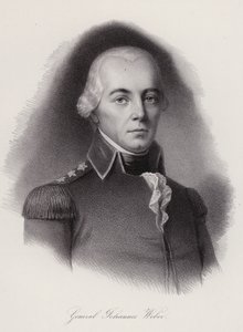 Johann Weber, schweizisk general dræbt i slaget ved Frauenfeld (gravering) af Swiss School