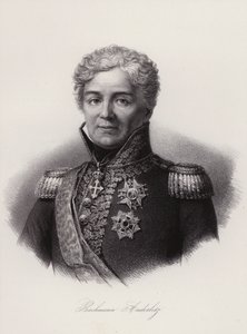 Niklaus Franz von Bachmann, schweizisk general, der kæmpede i Napoleonskrigene (gravering) af Swiss School