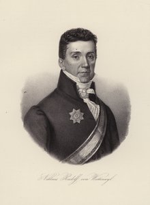 Niklaus Rudolf von Wattenwyl, schweizisk general og den sidste borgmester for restaureringen i byen Bern (gravering) af Swiss School