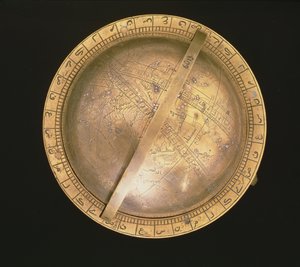 Orrery-ur, med emaljeret stjernetegnskalender og jordklode, af Fr.Ducomun, dit Boudry, ca. 1800 af Swiss School