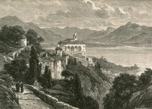 Madonna Del Sassos pilgrimskirke, nær Locarno af Swiss School